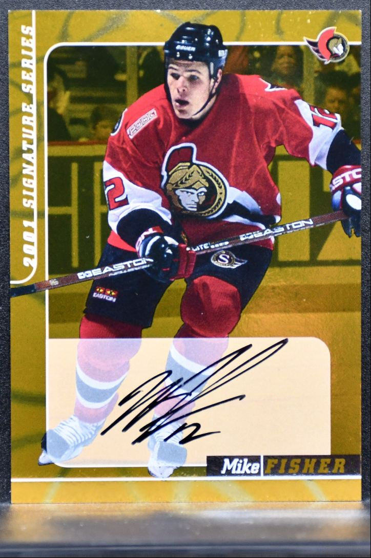 2000-01 In The Game Signature Series Auto Gold Mike Fisher Senators Auto 2820