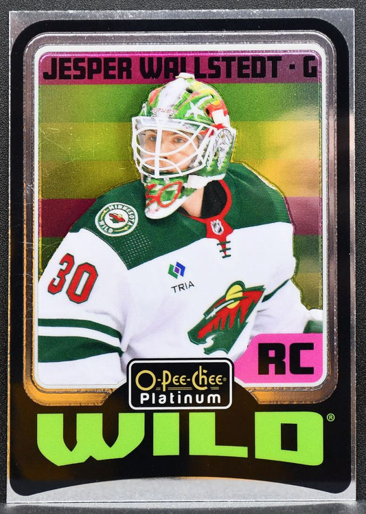 2024-25 O-Pee-Chee Platinum Rookie Retro Jesper Wallstedt R69 Wilds RC 9591