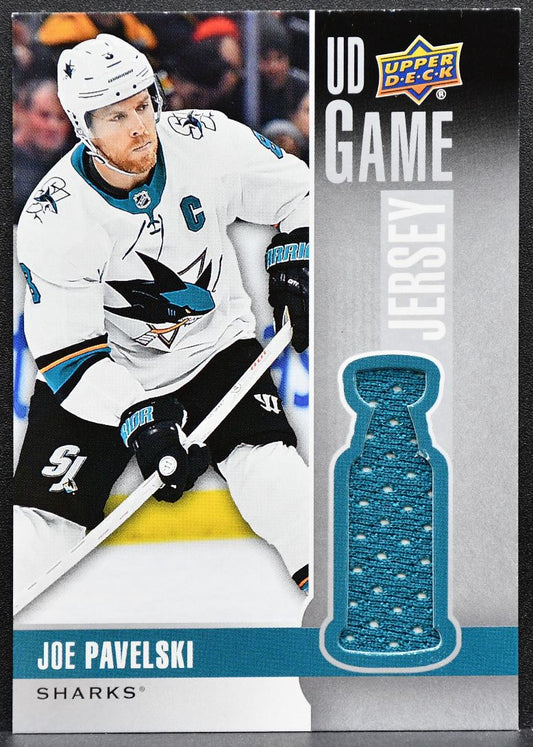 2019-20 Upper Deck Series 1 UD Game Jersey Joe Pavelski GJ-JP Sharks Jersey 4947
