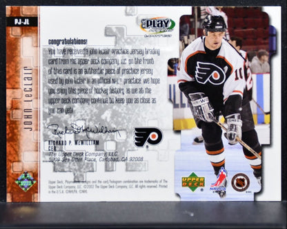 2001-02 UD Playmakers Limited Practice Jerseys John LeClair Flyers Jersey 4299