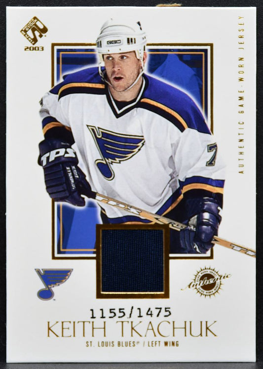 2002-03 Pacific Private Stock Reserve Keith Tkachuk Blues 1155/1475 Jersey 2984