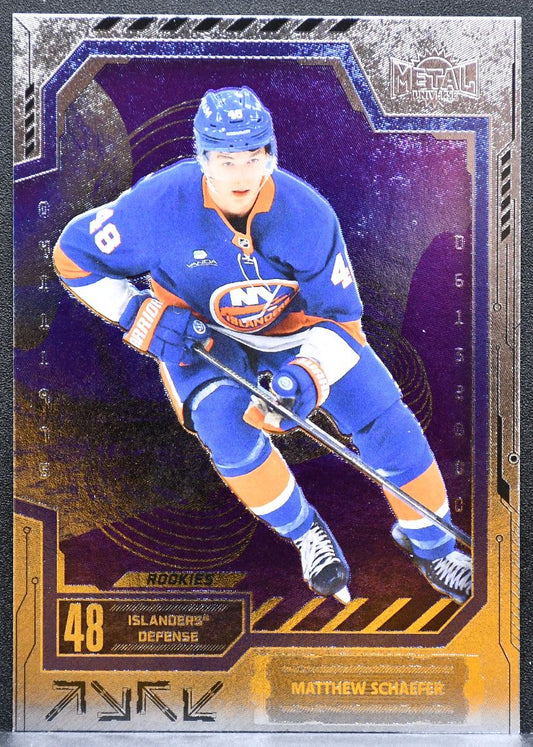 2025-26 SkyBox Metal Universe Rookie Matthew Schaefer New York Islanders RC 1884