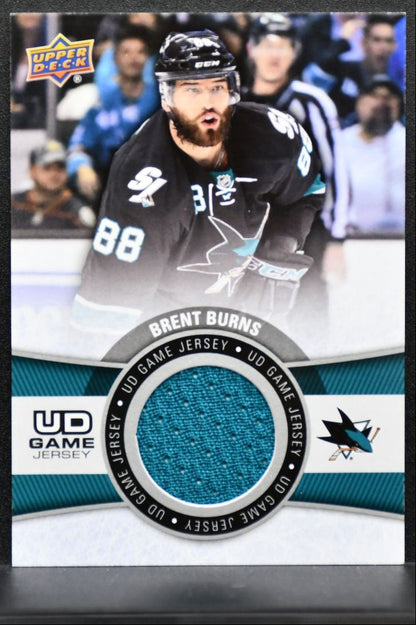 2015-16 Upper Deck Series 1 UD Game Jerseys Brent Burns GJ-BB Sharks Jersey 0918