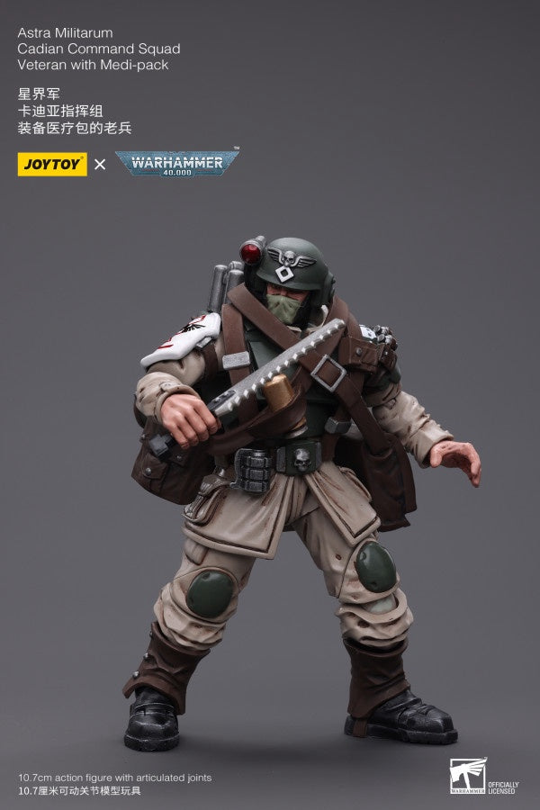 Cadian Command Squad Veteran with Medi-pack Astra Militarum Joy Toy