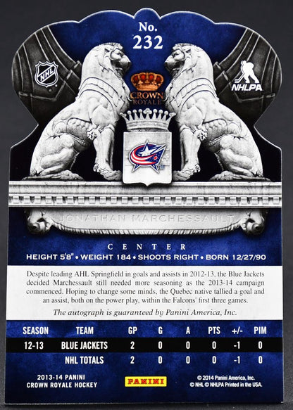 2013-14 Panini Crown Royale Rookie Royalty Autographs Marchessault 232 RC Auto