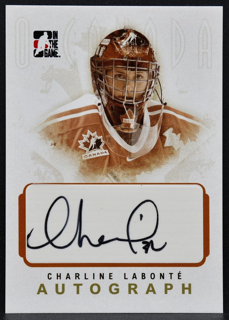 2007-08 In The Game O Canada Autographs Charline Labonte ACL Canada Auto 2124