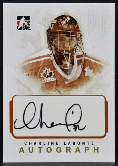 2007-08 In The Game O Canada Autographs Charline Labonte ACL Canada Auto 2124