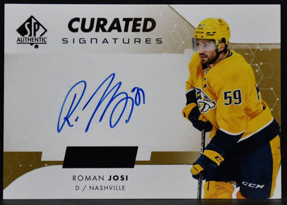 2022-23 SP Authentic Curated Signatures Roman Josi SPC-RJ Nashville Auto /99