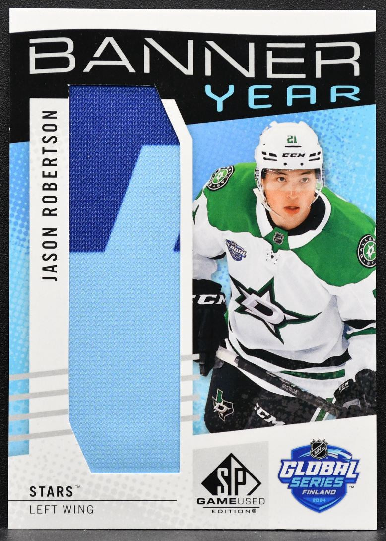 2025-26 SP Game Used Global Series Banner Year Jason Robertson Stars Jersey 7139