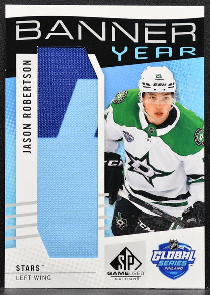 2025-26 SP Game Used Global Series Banner Year Jason Robertson Stars Jersey 7139