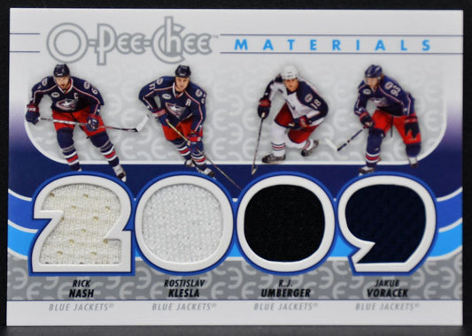 2009-10 OPC Materials Voracek/Umberger/Nash/Klesla Jersey 8364