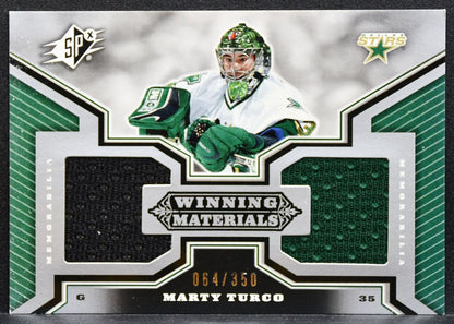 2005-06 SPx Winning Materials Marty Turco WM-TU Dallas Stars 064/350 Jersey 0154