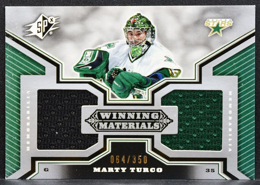 2005-06 SPx Winning Materials Marty Turco WM-TU Dallas Stars 064/350 Jersey 0154