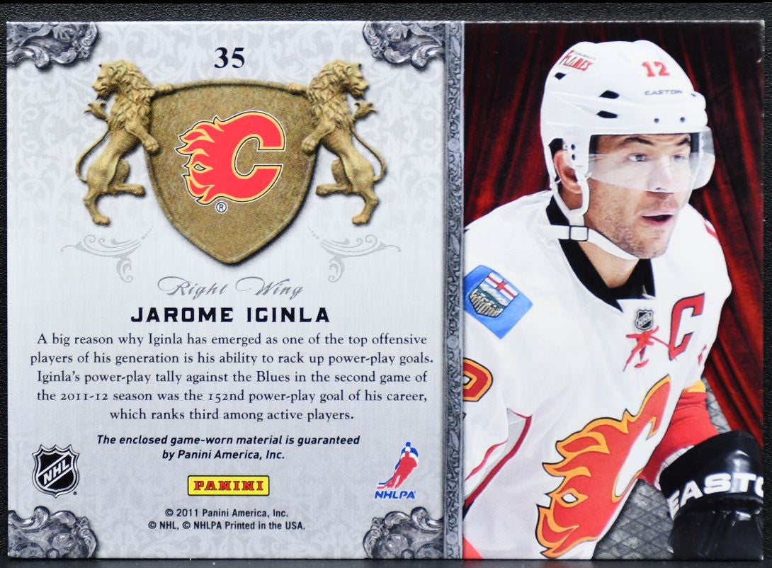 2011-12 Panini Crown Royale All The Kings Men Memorabilia Iginla Jersey 0611