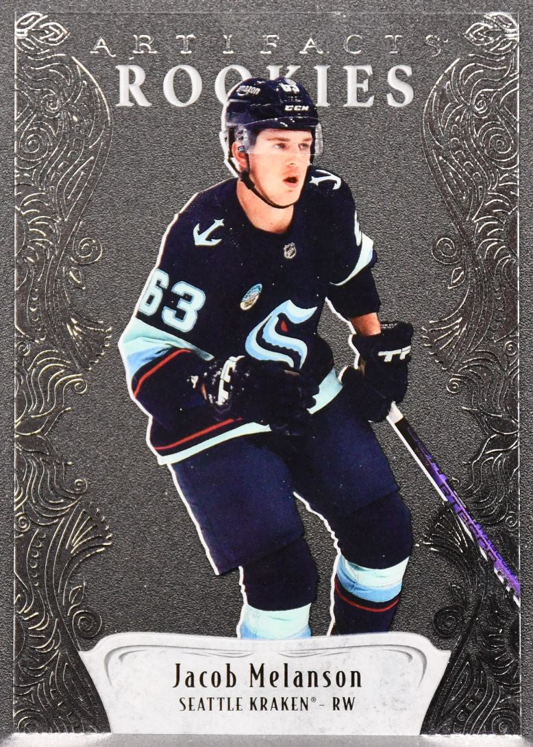 2025-26 UD Artifacts Rookies Clear Cut Jacob Melanson 191 Seattle Kraken RC 5234