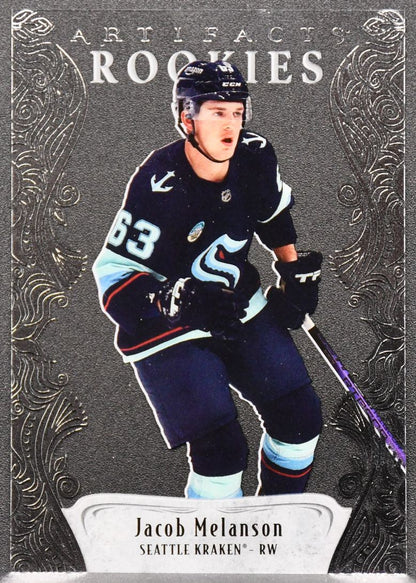 2025-26 UD Artifacts Rookies Clear Cut Jacob Melanson 191 Seattle Kraken RC 5234