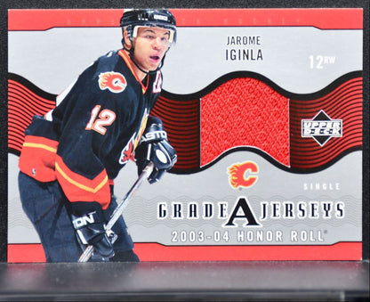 2003-04 Upper Deck Honor Roll Grade A Jerseys Jarome Iginla Flames Jersey 1465