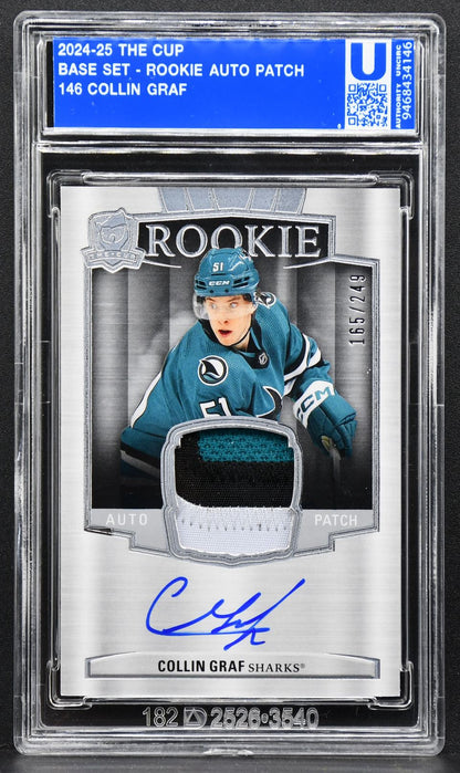 2024-25 UD The Cup Base Set Rookie Auto Patch Collin Graf 146 RC Auto Patch 2293