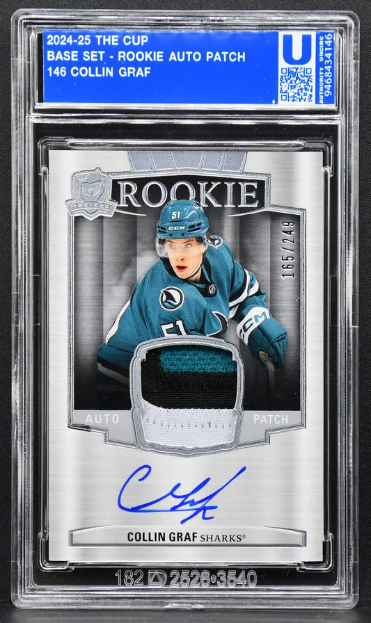 2024-25 UD The Cup Base Set Rookie Auto Patch Collin Graf 146 RC Auto Patch 2293