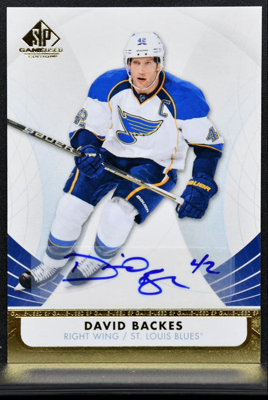 2012-13 SP Game Used Gold Autographs David Backes 16 Auto 4665