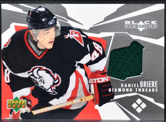 2003-04 Upper Deck Black Diamond Threads Daniel Briere DT-DB Sabres Jersey 7856