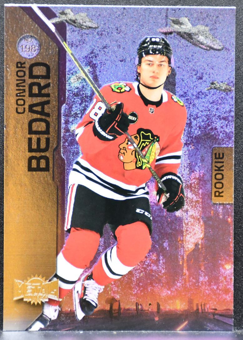 2023-24 SkyBox Metal Universe Rookies Connor Bedard Chicago Blackhawks RC 8208