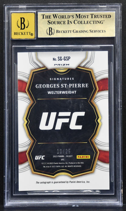 2023-24 Panini Select Signatures Tie-Dye Prizm Georges St-Pierre SG-GSP Auto 25