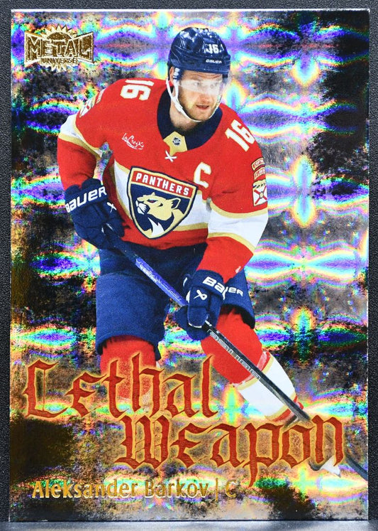 2025-26 SkyBox Metal Universe Lethal Weapon Aleksander Barkov Panthers 9683