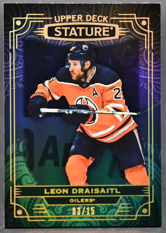 2022-23 UD Stature Leon Draisaitl 49 Edmonton Oilers 03/15