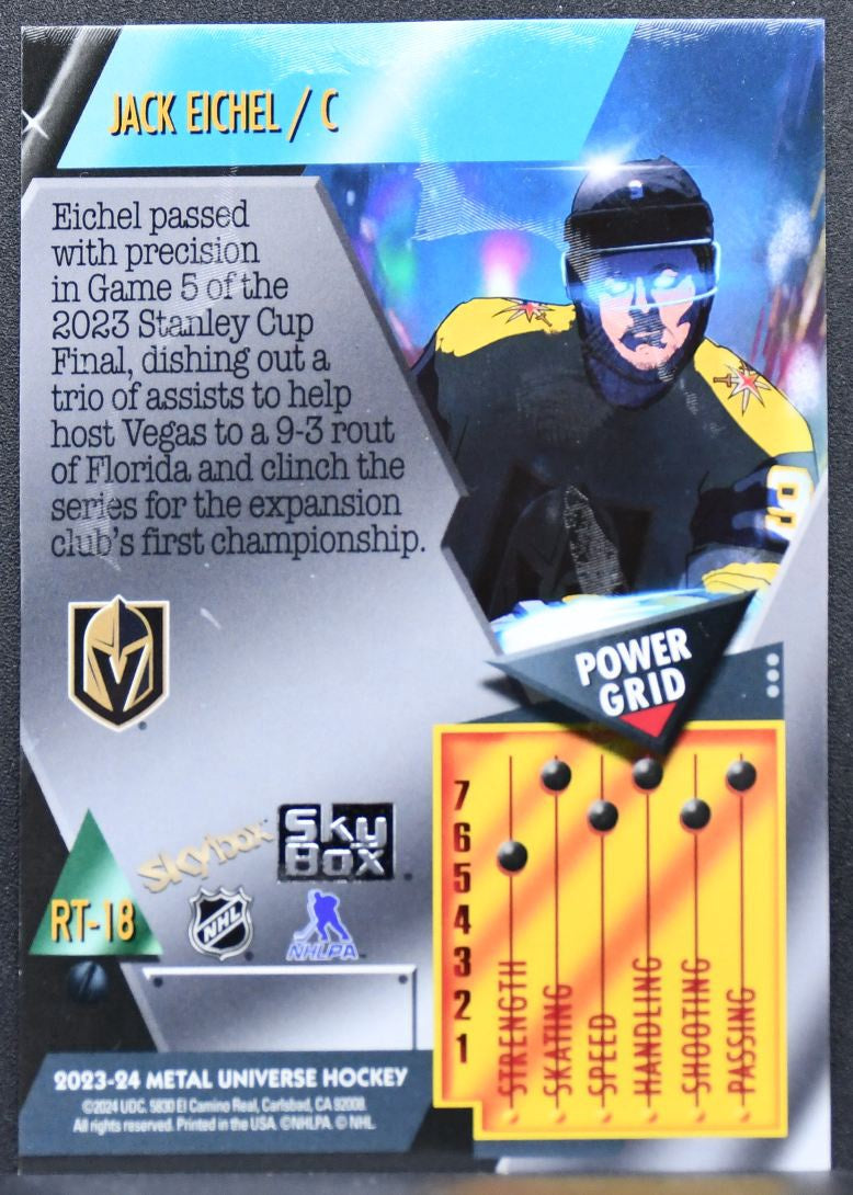 2024-25 SkyBox Metal Universe Jack Eichel RT-18 Vegas Golden Knights 7190