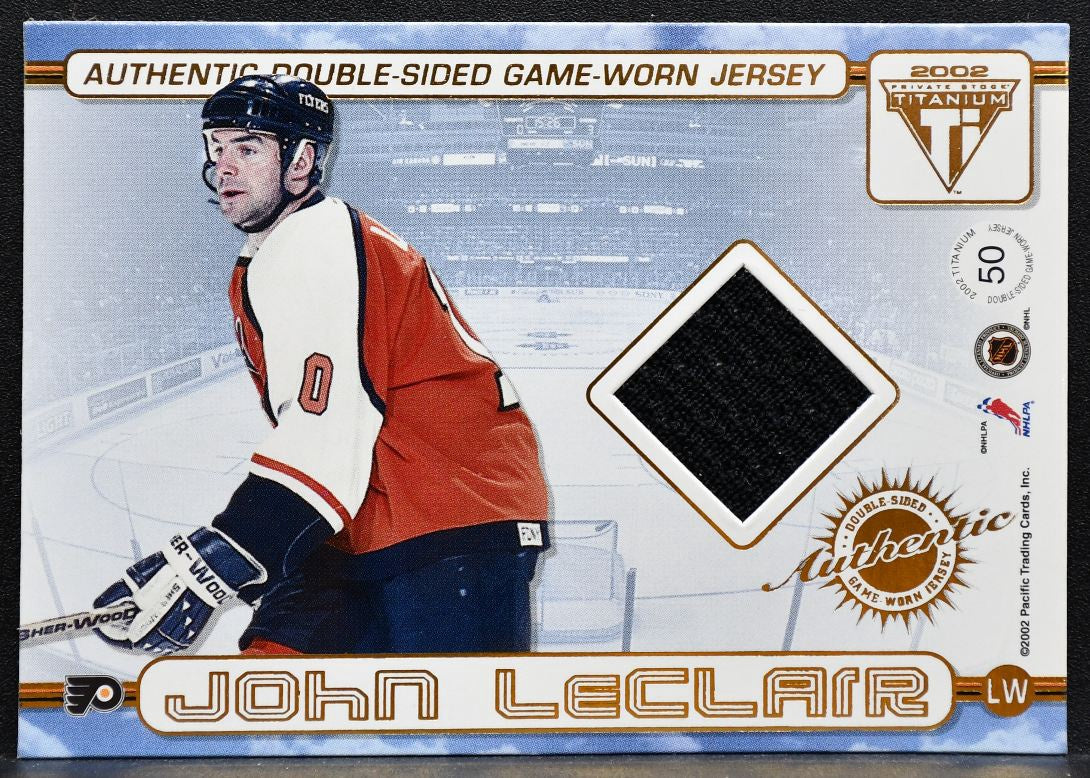 2001-02 Pacific Private Stock Titanium Double-Sided Roenick/Leclaire Jersey 2844