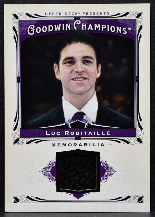 2013-14 UD Goodwin Champions Memorabilia Luc Robitaille Kings Jersey 0033