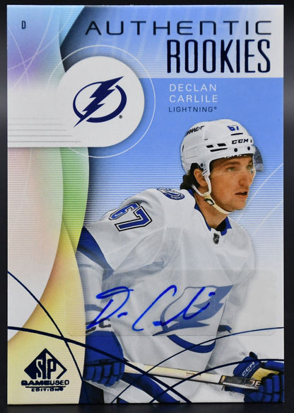 2024-25 SP Game Used Declan Carlile 227 Tampa Bay Lightning RC Auto