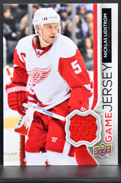 2014-15 Upper Deck Series 1 Game Jerseys Nicklas Lidstrom Red Wings Jersey 1526