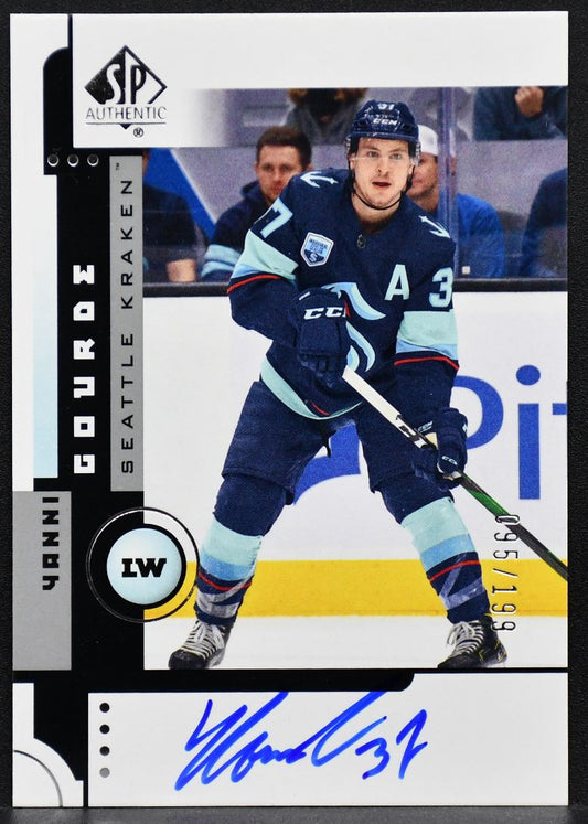 2021-22 SP Authentic Retro Base Auto Yanni Gourde 01RA-YG Auto 095/199