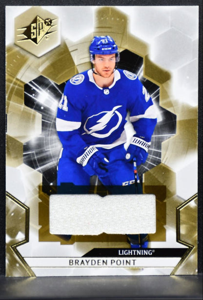 2020-21 SPx Jersey Brayden Point 4 Tampa Bay Lightning Jersey 1434