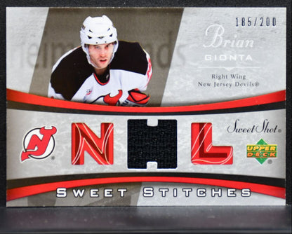 2006-07 Upper Deck Sweet Shot Stitches Brian Gionta Devils 185/200 Jersey 2547