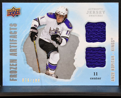 2008-09 UD Artifacts Frozen Dual Silver Anze Kopitar Kings 076/100 Jersey 1099