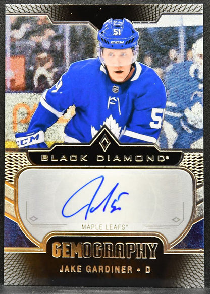 2018-19 Upper Deck Black Diamond Gemography Jake Gardiner Maple Leafs Auto 6975