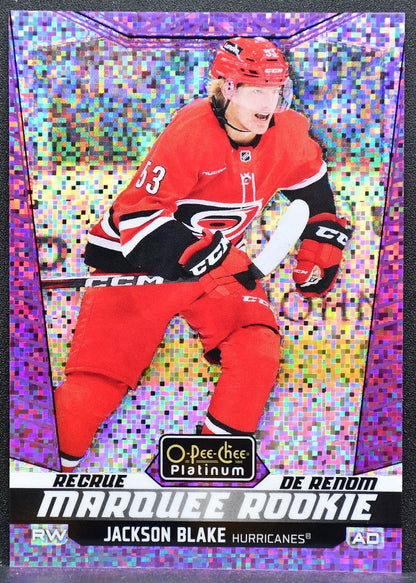 2024-25 OPC Platinum Marquee Rookie Violet Pixels Blake Hurricanes RC 1471