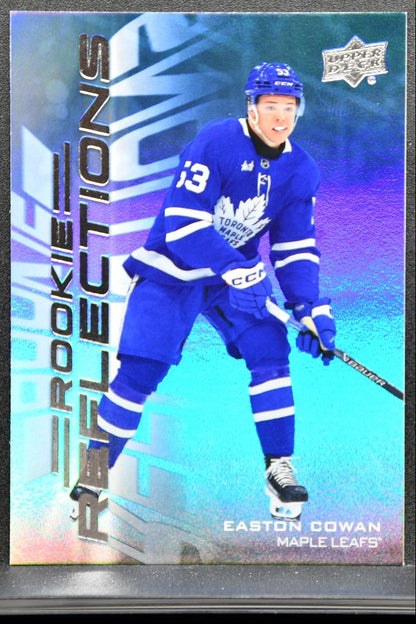 2025-26 UD Extended Series Rookie Reflections Easton Cowan Maple Leafs RC 9065