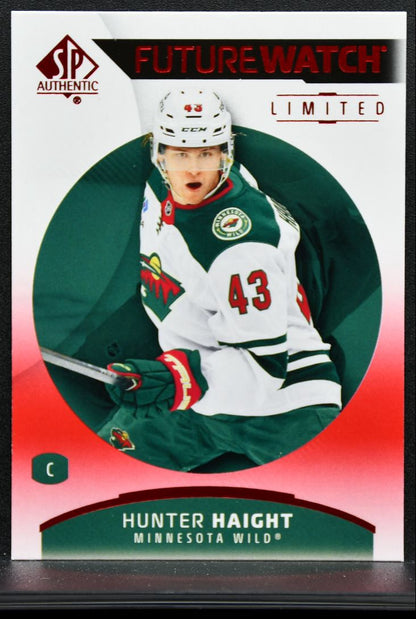 2025-26 SP Authentic Future Watch Limited Red Hunter Haight 182 Wild RC 9362