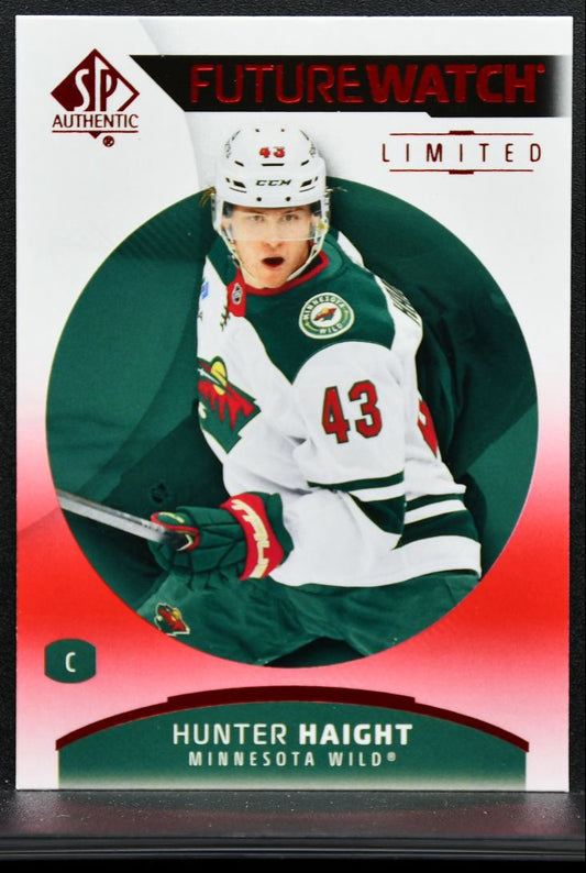 2025-26 SP Authentic Future Watch Limited Red Hunter Haight 182 Wild RC 9362