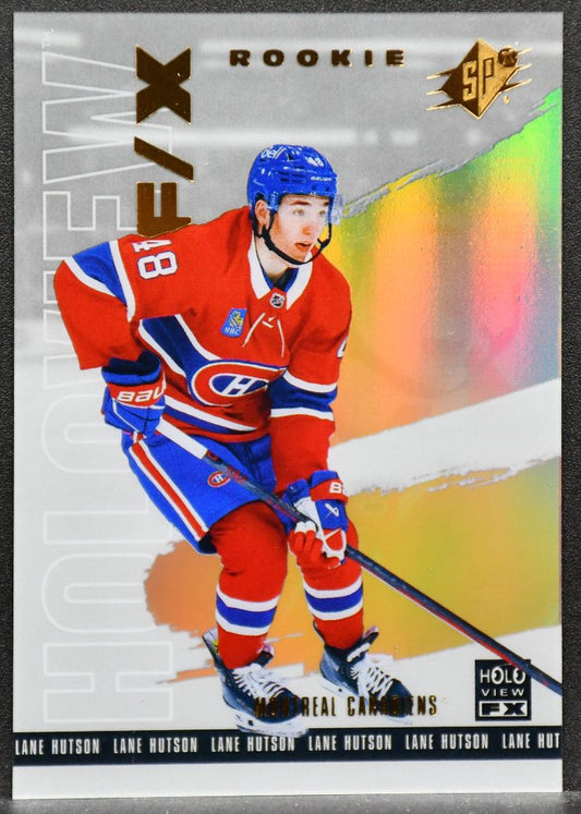 2024-25 SPx Holoview F/X Rookie Lane Hutson HV-32 Montreal Canadiens RC #1
