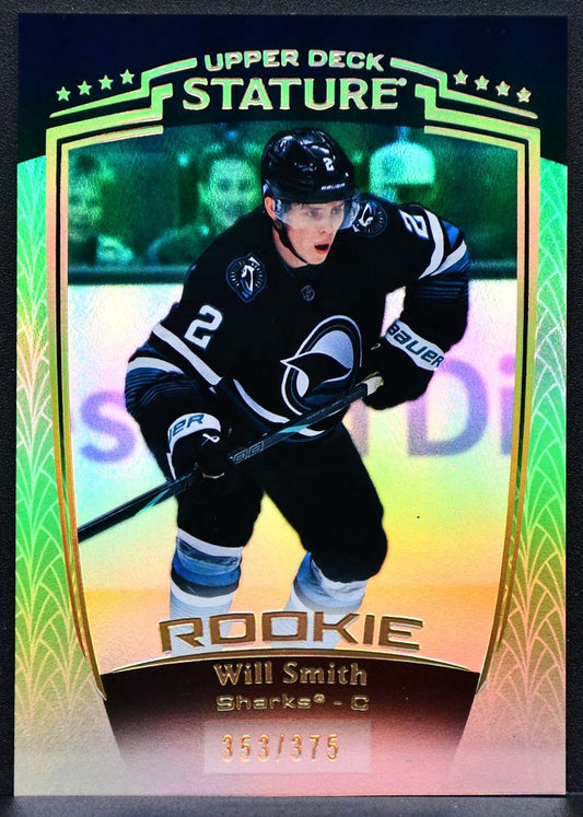 2024-25 Upper Deck Stature Rookie Base Will Smith 34 San Jose Sharks RC 153/375 4701