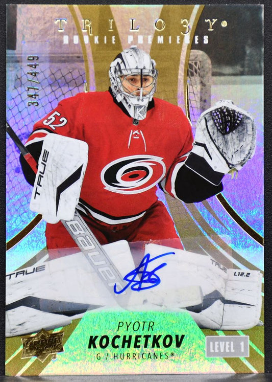 2022-23 UD Trilogy Rookie Premieres Auto Pyotr Kochetkov 130  RC Auto 347/449
