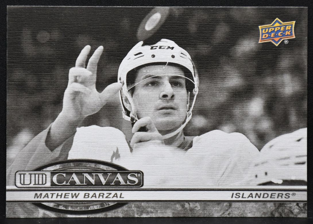 25-26 UD Series 1 UD Canvas Black and White Mathew Barzal New York Islanders 2531
