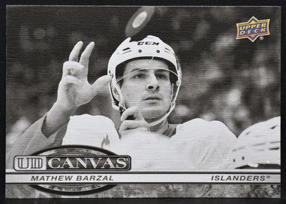 25-26 UD Series 1 UD Canvas Black and White Mathew Barzal New York Islanders 2531