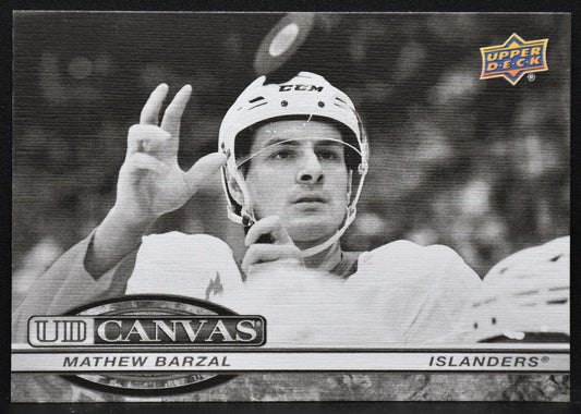 25-26 UD Series 1 UD Canvas Black and White Mathew Barzal New York Islanders 2531