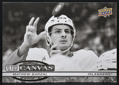 25-26 UD Series 1 UD Canvas Black and White Mathew Barzal New York Islanders 2531